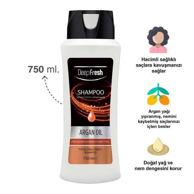 Deep Fresh Şampuan Argan Yağlı Boyalı Saçlar 750 ml