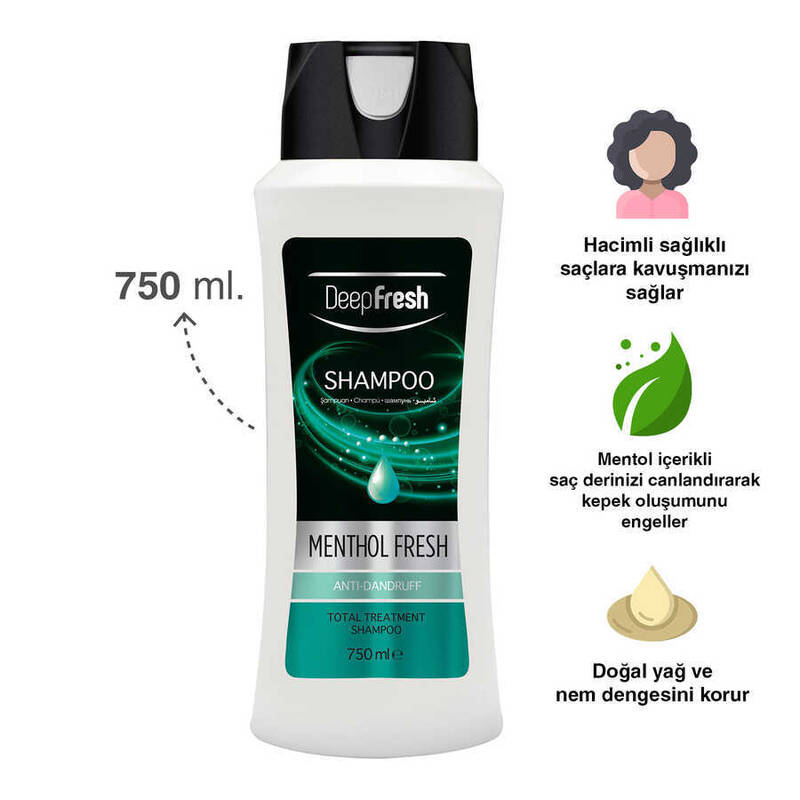 Deep Fresh Şampuan Mentol Kepekli Saçlar 750 ml