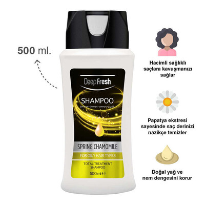 Deep Fresh Şampuan Papatya Yağlı Saçlar 500 ml - Thumbnail