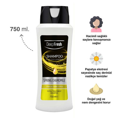 Deep Fresh Şampuan Papatya Yağlı Saçlar 750 ml (2)