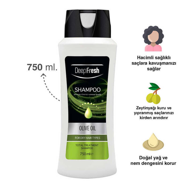 Deep Fresh Şampuan Zeytinyağlı Kuru Saçlar 750 ml