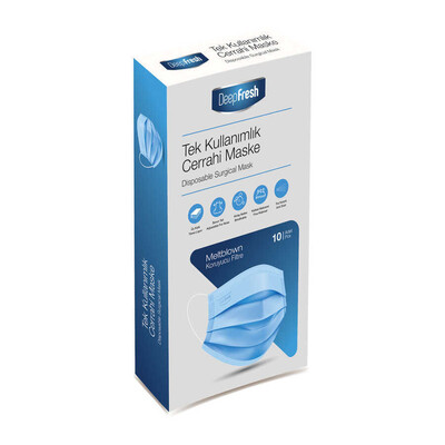 Deep Fresh 3 Katlı Telli Cerrahi Maske 10 Adet (2)
