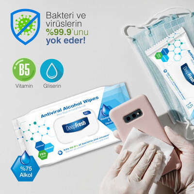 Deep Fresh Alkollü Antiviral Islak Cep Mendili 15 Yaprak (3)
