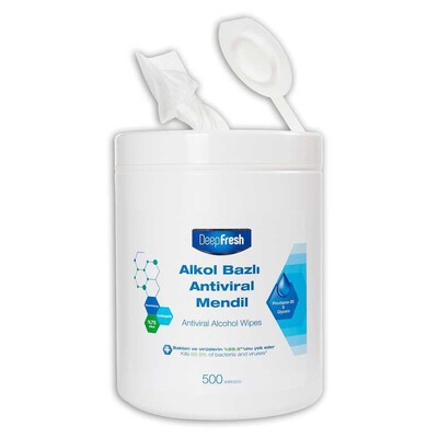 Deep Fresh - Deep Fresh Alkollü Antiviral Islak Mendil Hijyen Kovası 500 Yaprak
