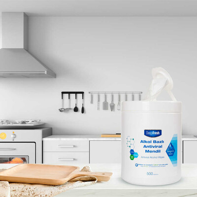 Deep Fresh Alkollü Antiviral Islak Mendil Hijyen Kovası 500 Yaprak (3)