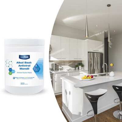 Deep Fresh Alkollü Antiviral Islak Mendil Hijyen Kovası 500 Yaprak (4)