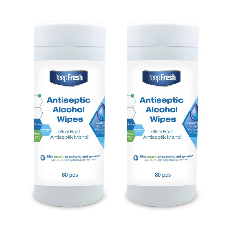 Deep Fresh Alkollü Antiviral Kutulu Islak Mendil 2 x 80 Yaprak