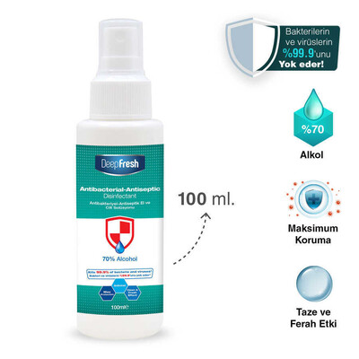 Deep Fresh Antiseptik-Antibakteriyel Sprey Dezenfektan 100 ml - Thumbnail
