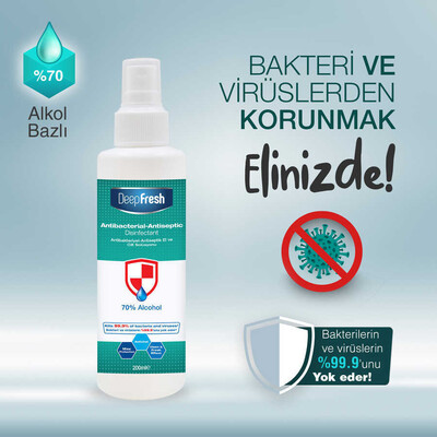 Deep Fresh Antiseptik-Antibakteriyel Sprey Dezenfektan 200 ml (3)