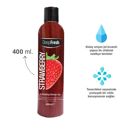 Deep Fresh Arındırıcı Duş Jeli Çilek 400 ml - Thumbnail