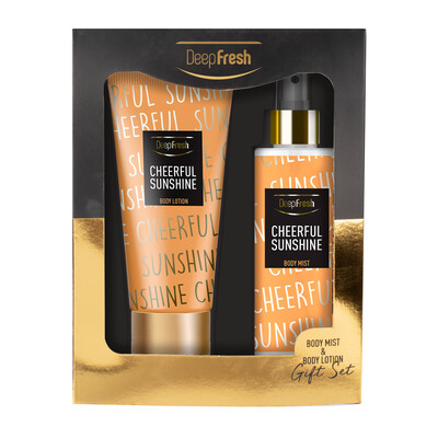 Deep Fresh - Deep Fresh Cheerful Sunshine Kutulu Hediye Seti Vücut Spreyi 200 ml ve Vücut Losyonu 200 ml