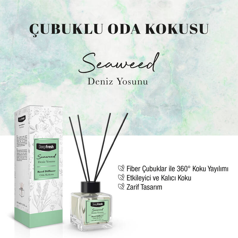 Deep Fresh Çubuklu Oda Kokusu Deniz Yosunu 100 ml Deep Fresh Çubuklu Oda Kokusu Deniz Yosunu 100 ml