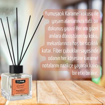 Deep Fresh Çubuklu Oda Kokusu Karamel 100 ml - Thumbnail