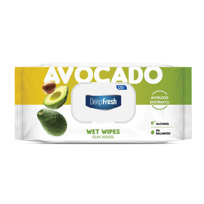 Deep Fresh Doğal Özlü Avokado Islak Mendil 120 Yaprak (1)