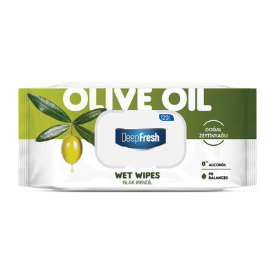 Deep Fresh Doğal Özlü Zeytinyağı Islak Mendil 120 Yaprak (1)