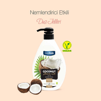 Deep Fresh Duş Jeli Coconut 3 x 1 lt - Thumbnail