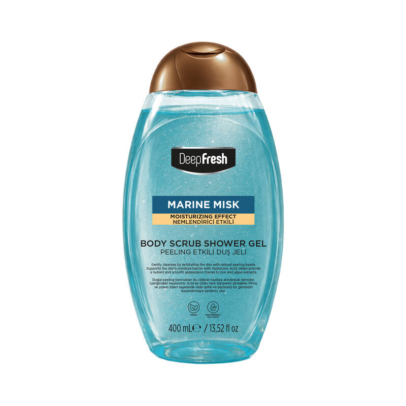 Deep Fresh Duş jeli Scrub Mavi Kapaklı 400 ml