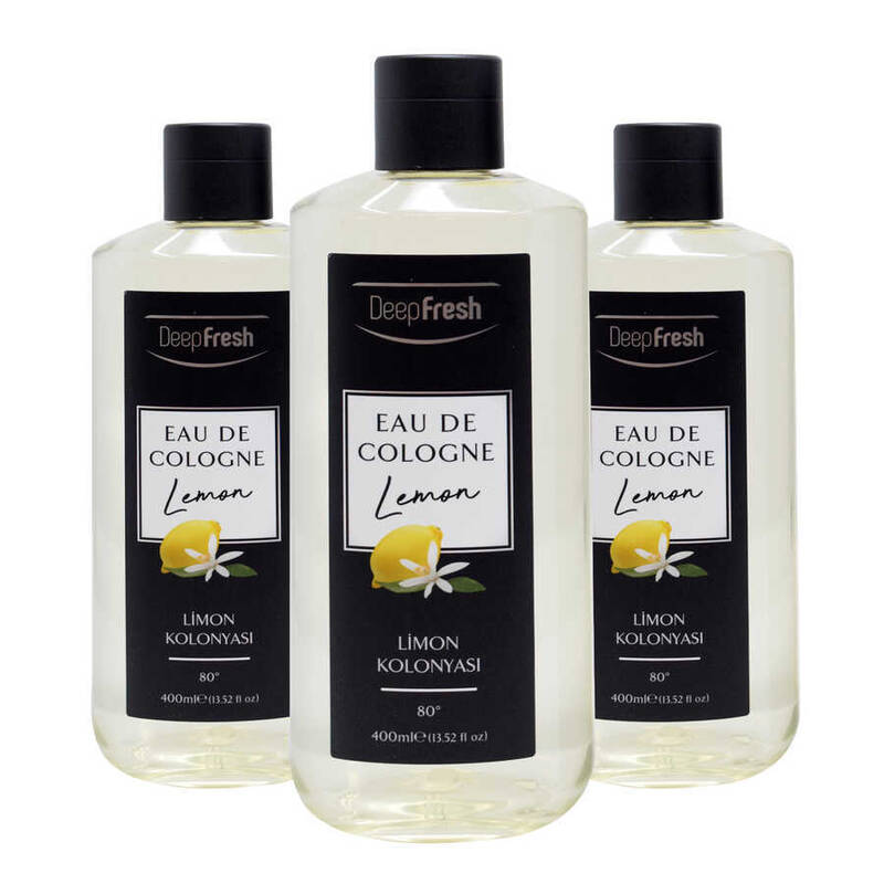 Deep Fresh Eau De Cologne 80 Derece Limon Kolonya 3 x 400 ml
