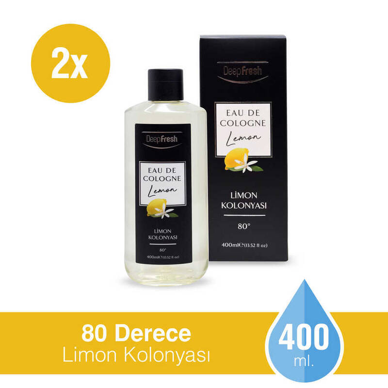 Deep Fresh Eau De Cologne 80 Derece Limon Kolonyası 2 x 400 ml