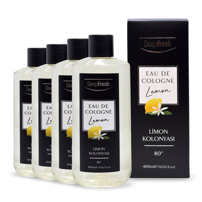 Deep Fresh Eau De Cologne 80 Derece Limon Kolonyası 4 x 400 ml
