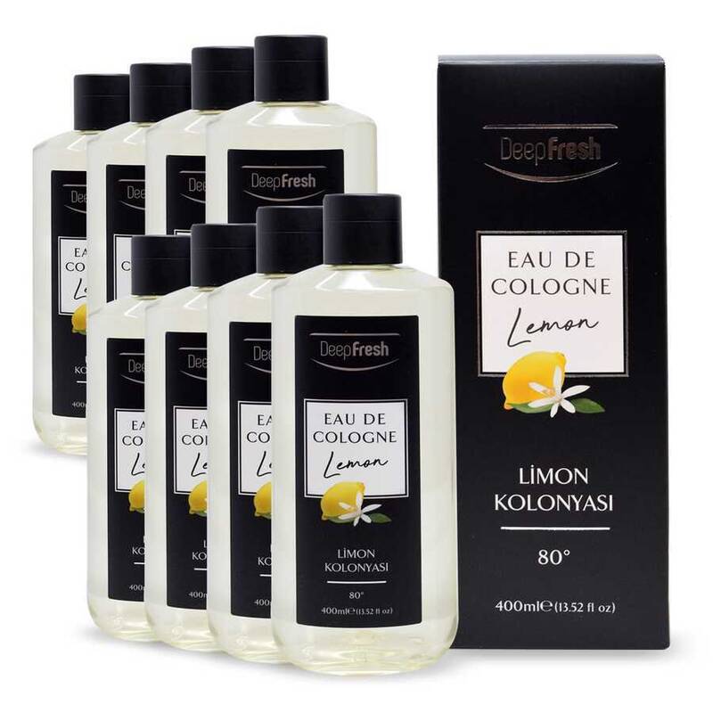Deep Fresh Eau De Cologne 80 Derece Limon Kolonyası 8 x 400 ml