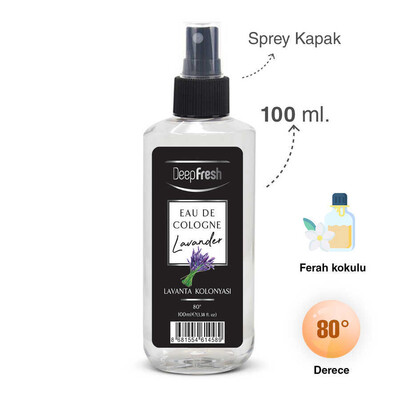 Deep Fresh Eau De Cologne 80 Derece Sprey Lavanta Kolonya 100 ml (2)