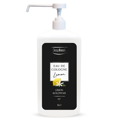 Deep Fresh Eau De Cologne 80 Derece Sprey Limon Kolonya 1000 ml (1)
