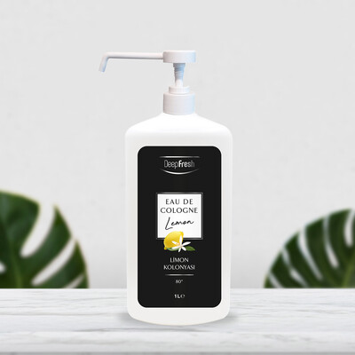 Deep Fresh Eau De Cologne 80 Derece Sprey Limon Kolonya 1000 ml (3)