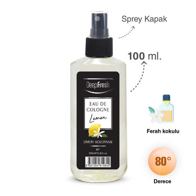 Deep Fresh Eau De Cologne 80 Derece Sprey Limon Kolonya 100 ml (2)
