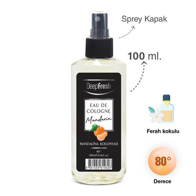 Deep Fresh Eau De Cologne 80 Derece Sprey Mandalina Kolonya 100 ml (2)