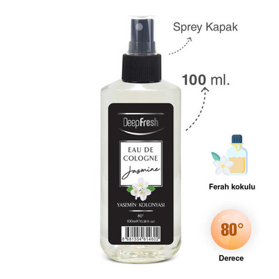 Deep Fresh Eau De Cologne 80 Derece Sprey Yasemin Kolonya 100 ml (2)