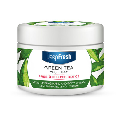 Deep Fresh - Deep Fresh Prebiyotik Nemlendirici El Ve Vücut Kremi Yeşil Çay 250 ml