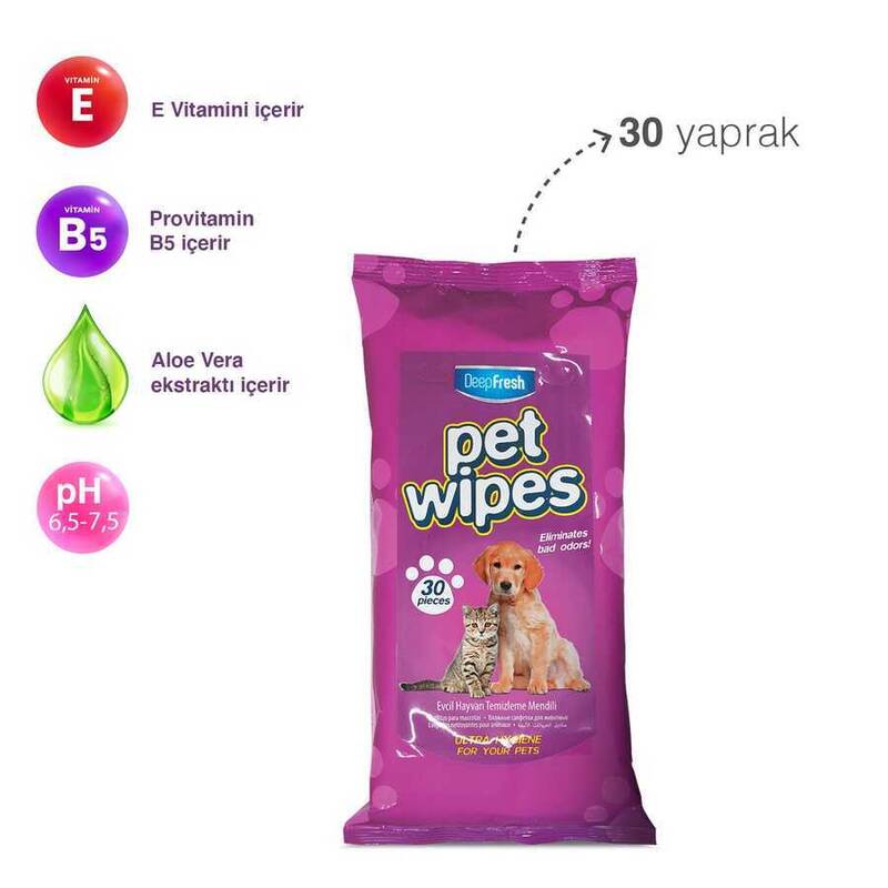 Deep Fresh Pet Temizleme Mendili 30 Yaprak