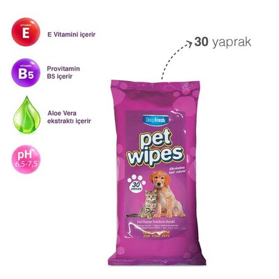 Deep Fresh Pet Temizleme Mendili 30 Yaprak (2)