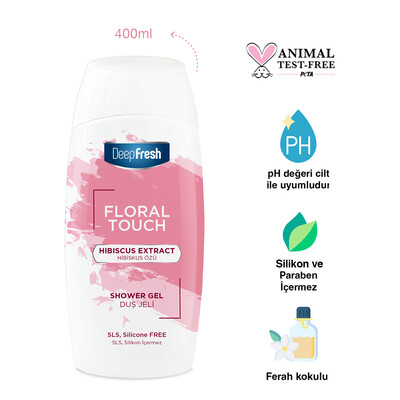 Deep Fresh Floral Touch Duş Jeli Hibiskus Özü 400ml - Thumbnail