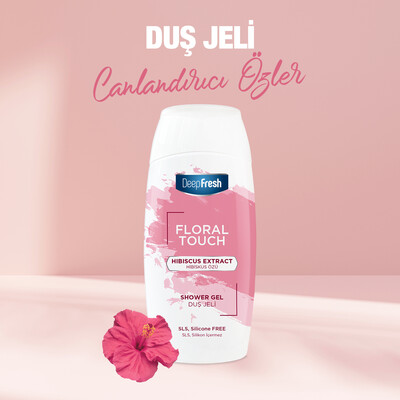 Deep Fresh Floral Touch Duş Jeli Hibiskus Özü 400ml - Thumbnail