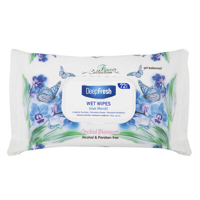 Deep Fresh Flower Collection Islak Mendil Orkide Çiçeği 72 Yaprak (1)