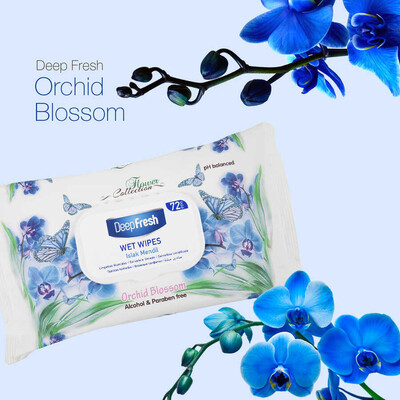 Deep Fresh Flower Collection Islak Mendil Orkide Çiçeği 72 Yaprak (3)