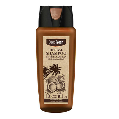 Deep Fresh Herbal Bitkisel Şampuan Hindistan Cevizi Yağı Özlü Tüm Saçlar 500 ml (1)