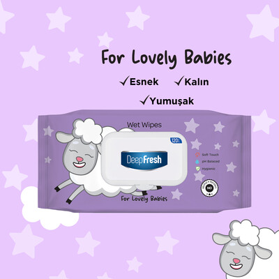 Deep Fresh Islak Mendil Lovely Babies Kuzu 3 x 120 Yaprak - Thumbnail