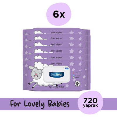 Deep Fresh - Deep Fresh Islak Mendil Lovely Babies Kuzu 6 x 120 Yaprak