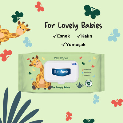 Deep Fresh Islak Mendil Lovely Babies Zürafa 3 x 120 Yaprak - Thumbnail