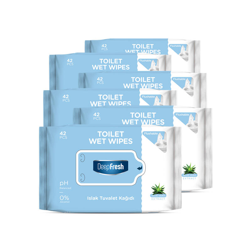 Deep Fresh Islak Tuvalet Mendili Aloe Vera Kapaksız 6 x 42 Yaprak