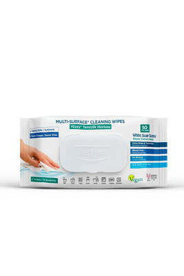 Deep Fresh İz Bırakmaz Yüzey Temizleme Havlusu Karbonat & Beyaz Sirke 50 Yaprak - Thumbnail