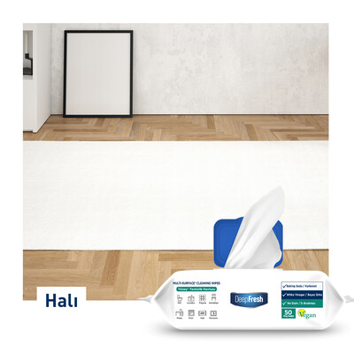 Deep Fresh İz Bırakmaz Yüzey Temizlik Havlusu Karbonat & Beyaz Sirke 50 Yaprak 9 Adet - Thumbnail