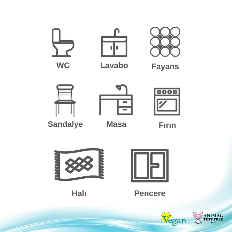 Deep Fresh İz Bırakmaz Yüzey Temizlik Havlusu Karbonat & Beyaz Sirke 50 Yaprak 9 Adet