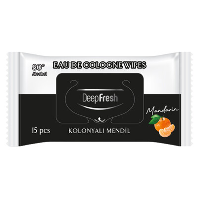 Deep Fresh Kolonyalı Islak Cep Mendili Mandalina 15 Yaprak (1)