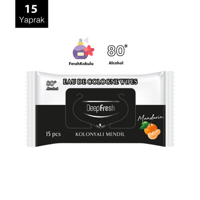 Deep Fresh Kolonyalı Islak Cep Mendili Mandalina 15 Yaprak (2)