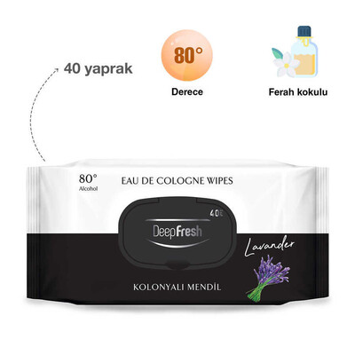 Deep Fresh Kolonyalı Islak Mendil Lavanta 40 Yaprak - Thumbnail