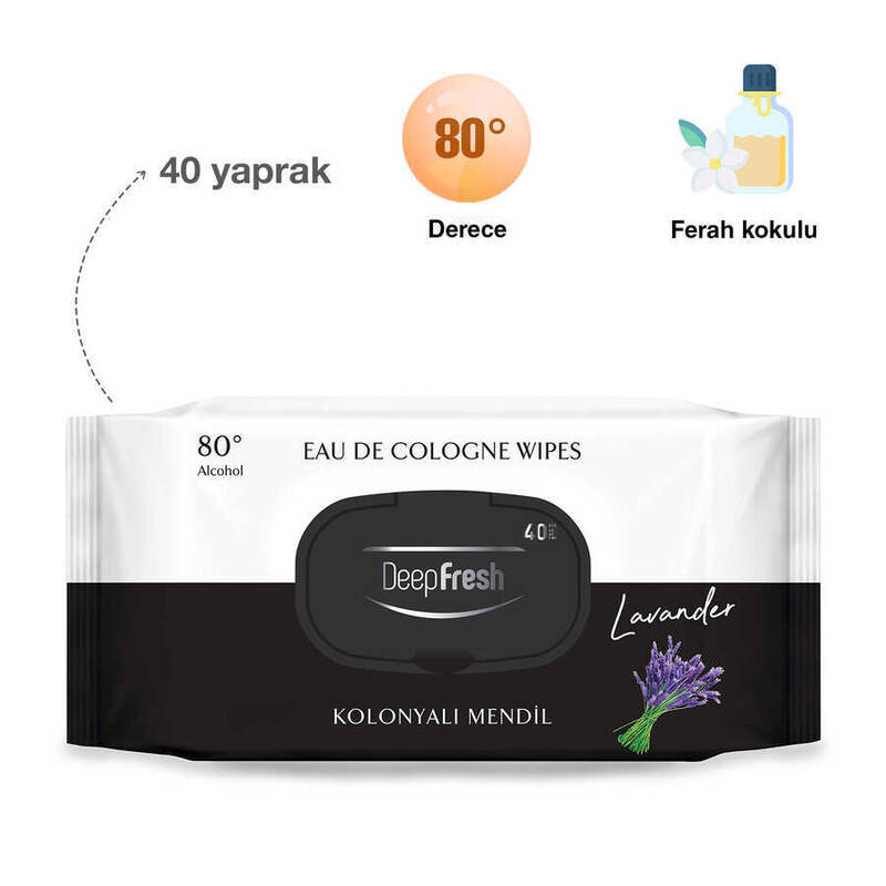 Deep Fresh Kolonyalı Islak Mendil Lavanta 40 Yaprak